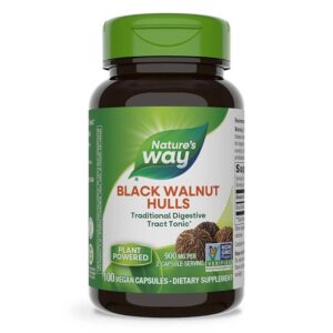 Черен орех (шушулки) - Срещу чревни паразити и чревна кандидоза, 450 mg, 100 капсули