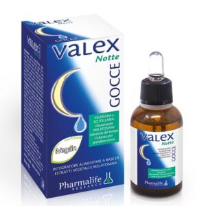 Валериана 80 mg + Мелатонин 1 mg + Калифорнийски мак – За по-бързо заспиване, Valex Notte Gocce, 50 ml капки