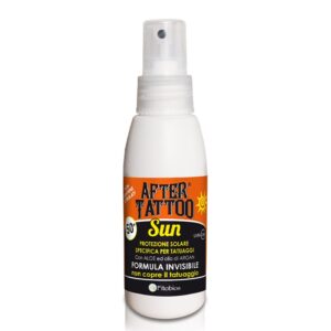 Слънцезащитен спрей SPF 50+ – За татуирана кожа с алое вера и витамин Е, After Tattoo Sun, 75 ml