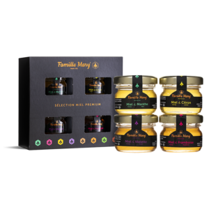 Селекция от премиум акациеви медове с етерични масла - Selection Miel Premium , 4 бр. х 30 g