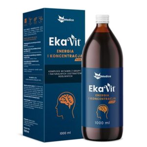 Течен витамин с билкови екстракти за енергия и фокус - EkaVit, 1 литър, 20 дози