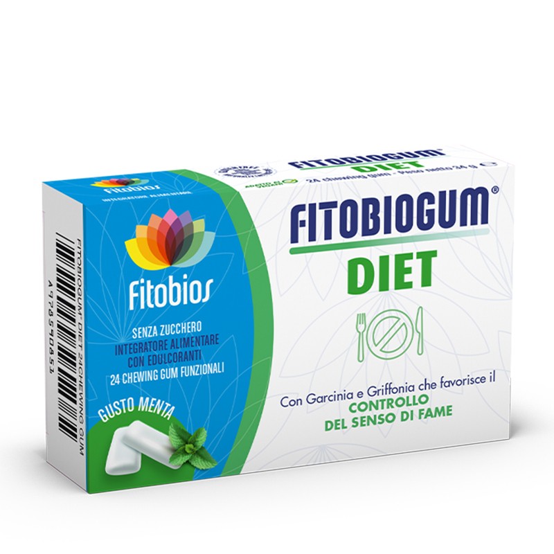 Гарциния 80 mg + Грифония 120 mg – Дъвки за контрол на глада и емоционалното похапване, Fitobiogum® Diet, 24 броя