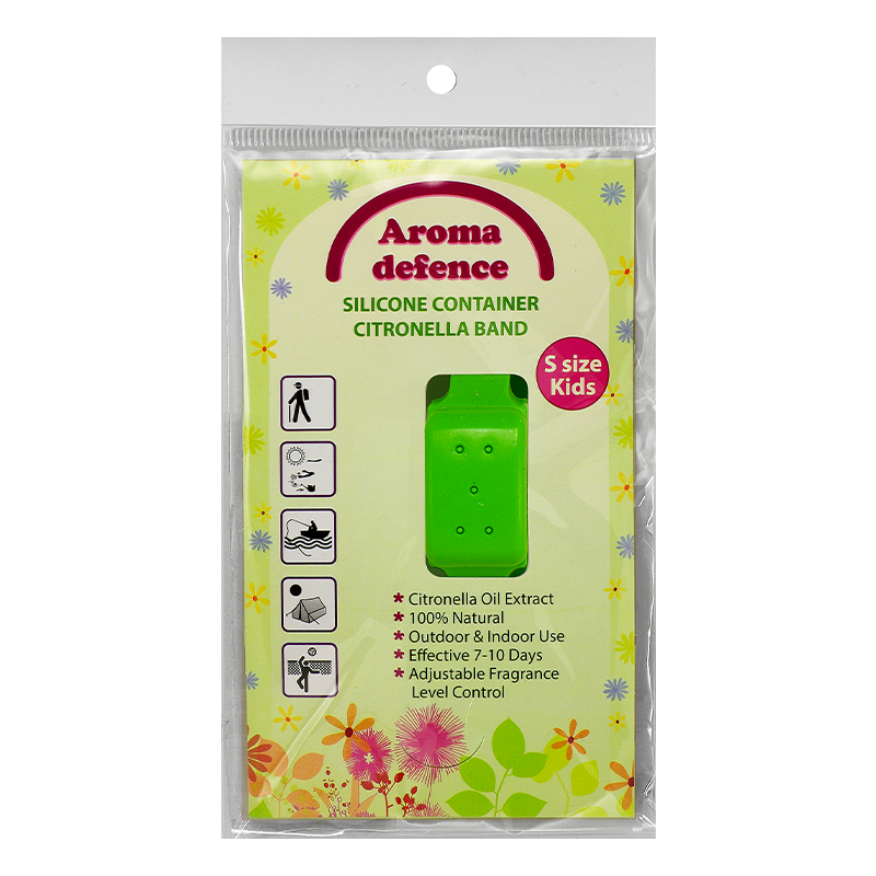 Силиконова гривна "Aroma Defence" /контейнер/ за деца - Репелент с аромат на цитронела - 1бр./оп.