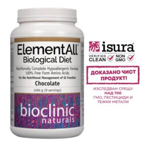 Формула срещу чревни възпаления и хранителни алергии - ElementAll Biological Diet, 1404 g, прах с вкус на шоколад