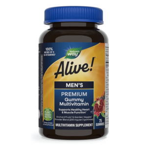Премиум мултивитамини за мъже Алайв - Alive! Men's Premium Gummies Multivitamin, 75 желирани таблетки
